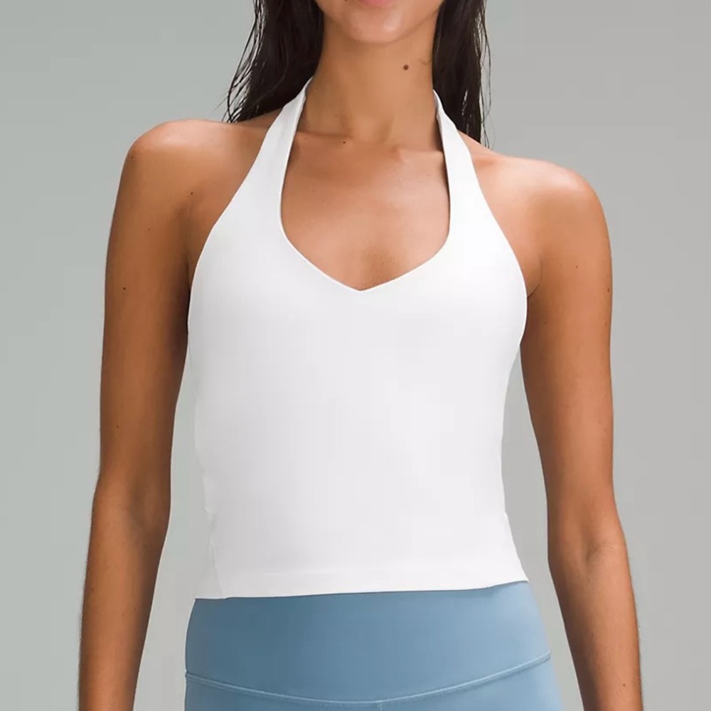 LULULEMON SIZE 4 WHITE HALTER TANK